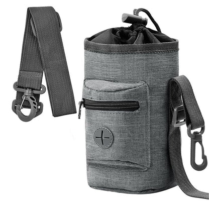 Portable Dog Training Treat Bag Pet Walking Snack Pouch with Waste Pickup Holder