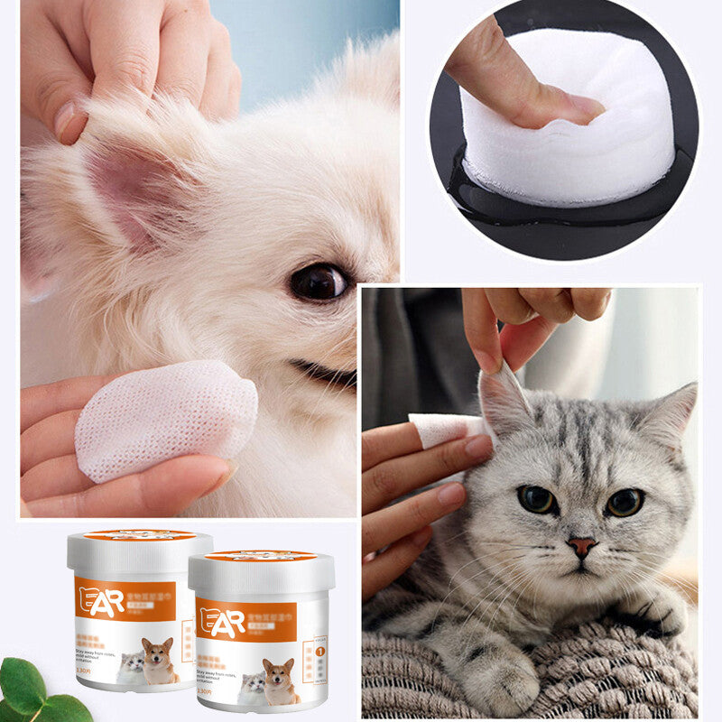 130Pcs Wipes Wet Pet Eye/Ear Dog Cat Tear Stain Remover Cleaning Paper Wipes AU