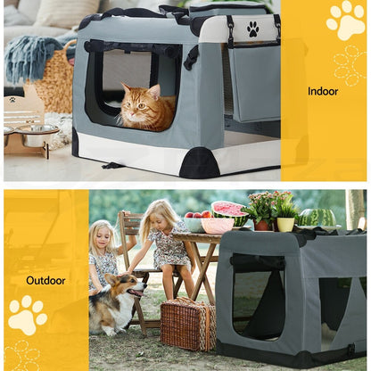 I.Pet Pet Soft Crate Carrier Dog Cat Travel Portable Bag Large Puppy Kennel Cage
