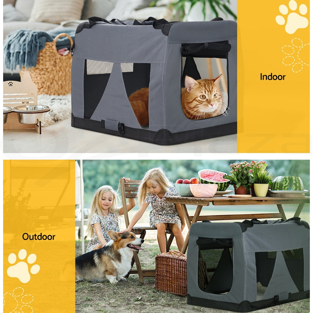 I.Pet Pet Soft Crate Carrier Dog Cat Travel Portable Bag Large Puppy Kennel Cage