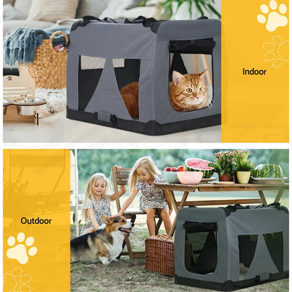 I.Pet Pet Soft Crate Carrier Dog Cat Travel Portable Bag Large Puppy Kennel Cage