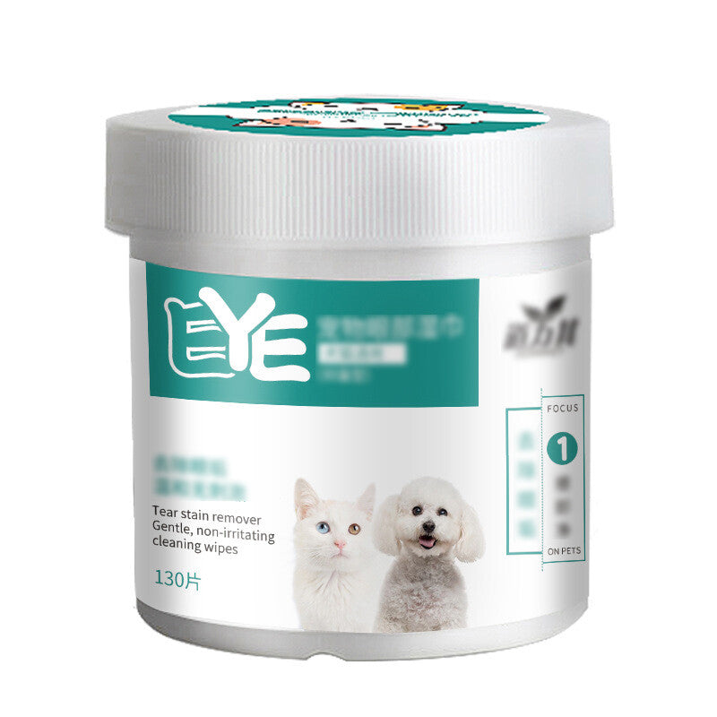 130Pcs Wipes Wet Pet Eye/Ear Dog Cat Tear Stain Remover Cleaning Paper Wipes AU