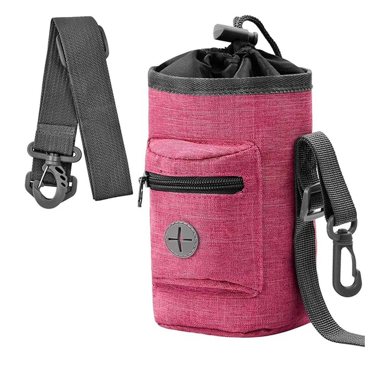 Portable Dog Training Treat Bag Pet Walking Snack Pouch with Waste Pickup Holder