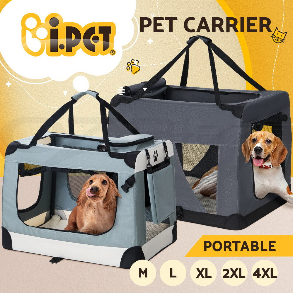 I.Pet Pet Soft Crate Carrier Dog Cat Travel Portable Bag Large Puppy Kennel Cage