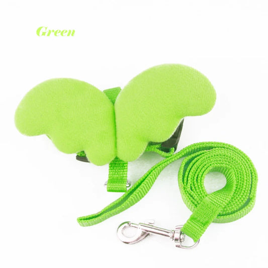 Angel Wings Pet Harness and Leash Set for Cats Puppy Rabbit Cute Cat Harnesses Kitten Accessories Artículos Para Mascotas Lead