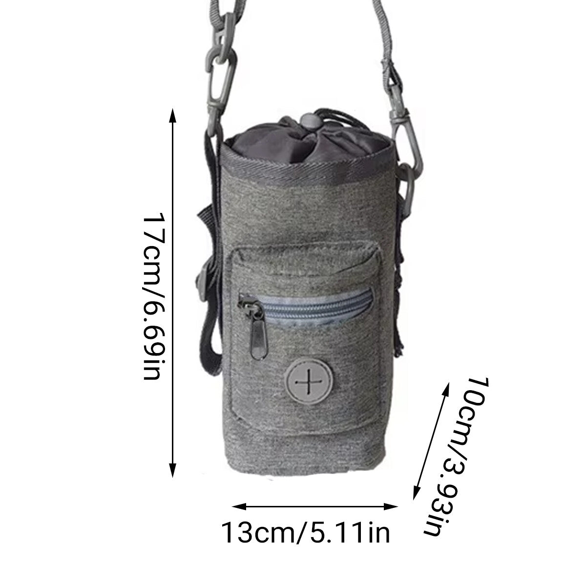 Portable Dog Training Treat Bag Pet Walking Snack Pouch with Waste Pickup Holder