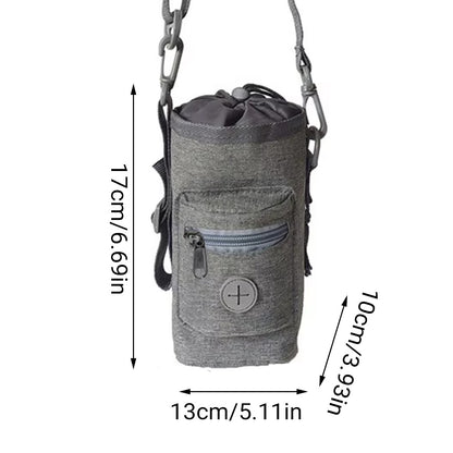 Portable Dog Training Treat Bag Pet Walking Snack Pouch with Waste Pickup Holder