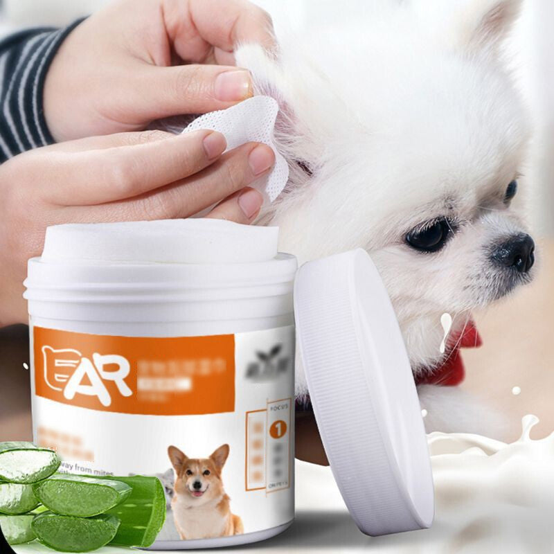 130Pcs Wipes Wet Pet Eye/Ear Dog Cat Tear Stain Remover Cleaning Paper Wipes AU