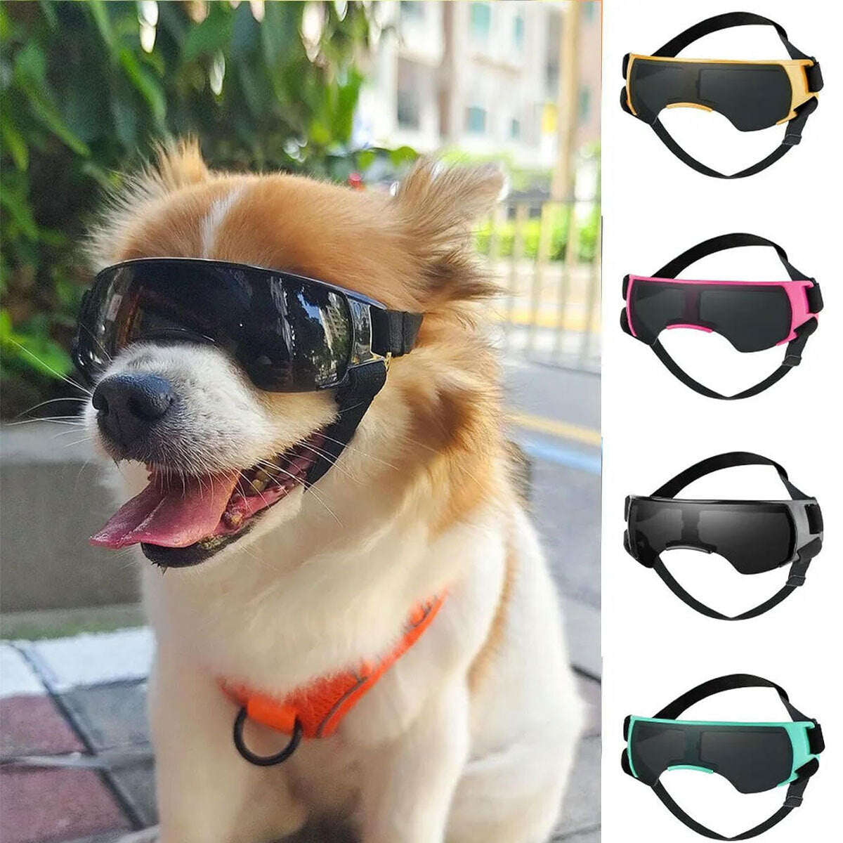 Dog Sunglasses UV Eye Protection Goggles for Small Pets Outdoor Travel Sunshade