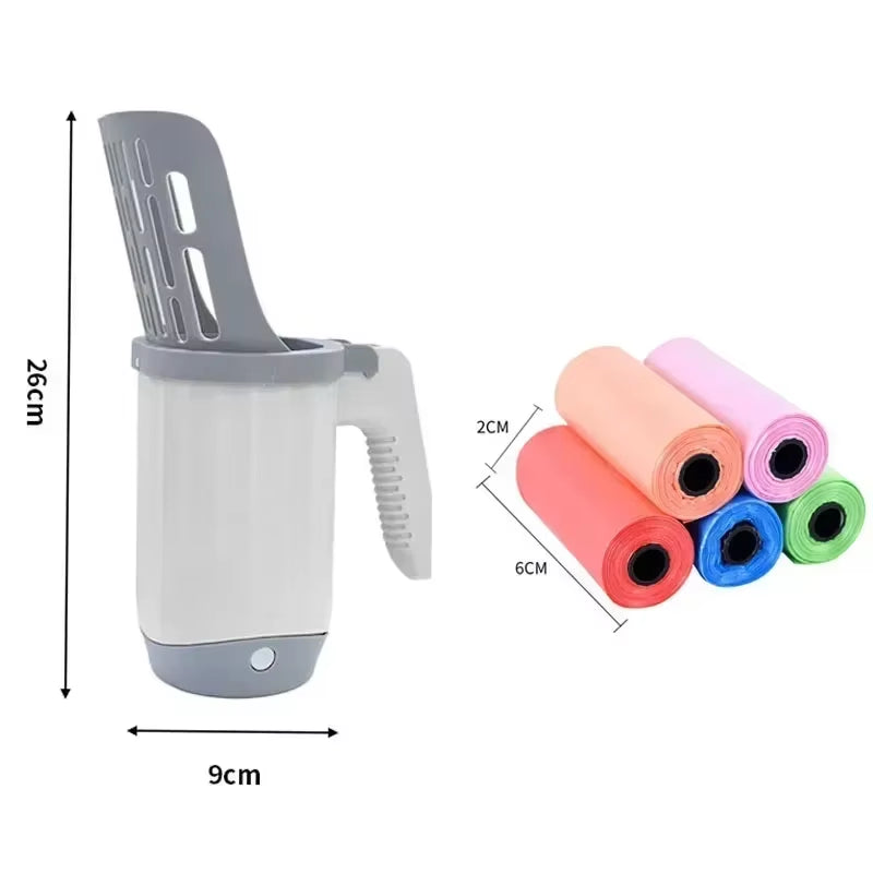 Cat Litter Shovel Scoop with Refill Bag for Pet Filter Clean Toilet Garbage Picker Cat Supplies Cat Litter Box Self Cleaning