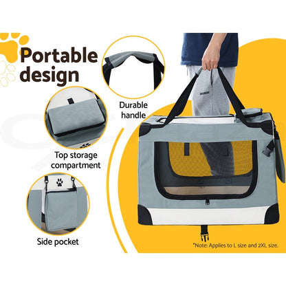 I.Pet Pet Soft Crate Carrier Dog Cat Travel Portable Bag Large Puppy Kennel Cage