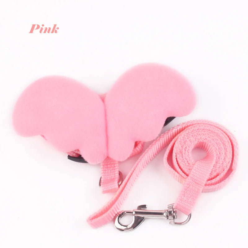 Angel Wings Pet Harness and Leash Set for Cats Puppy Rabbit Cute Cat Harnesses Kitten Accessories Artículos Para Mascotas Lead