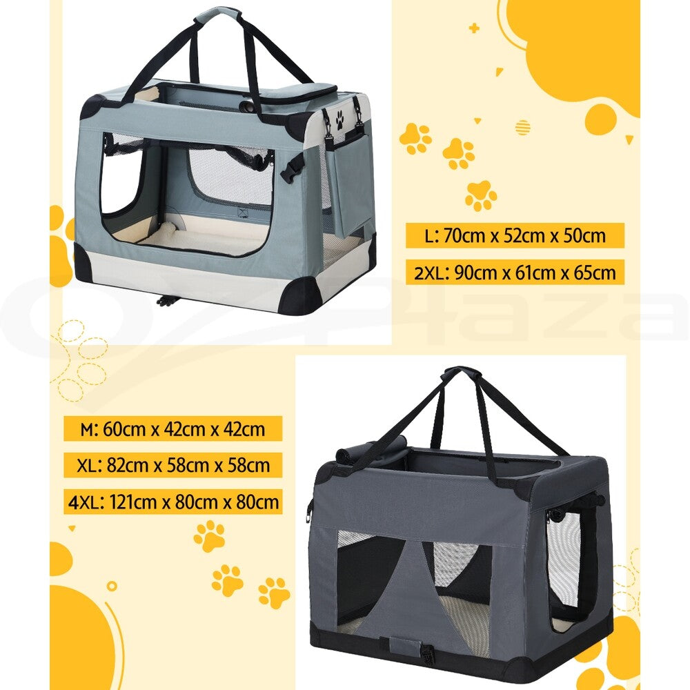 I.Pet Pet Soft Crate Carrier Dog Cat Travel Portable Bag Large Puppy Kennel Cage