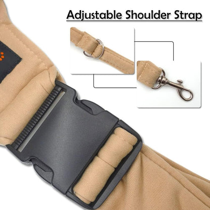 Small Dog Carrier Sling Cat Sling,Adjustable Strap Hand Free Pet Puppy for Outdoor Traveling Subway (Apricot)