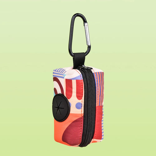 Abstract Fantasy Print Pet Poop Bag Holder Dispenser without Leash and Poop Bag Can Attached Any Dog Leads