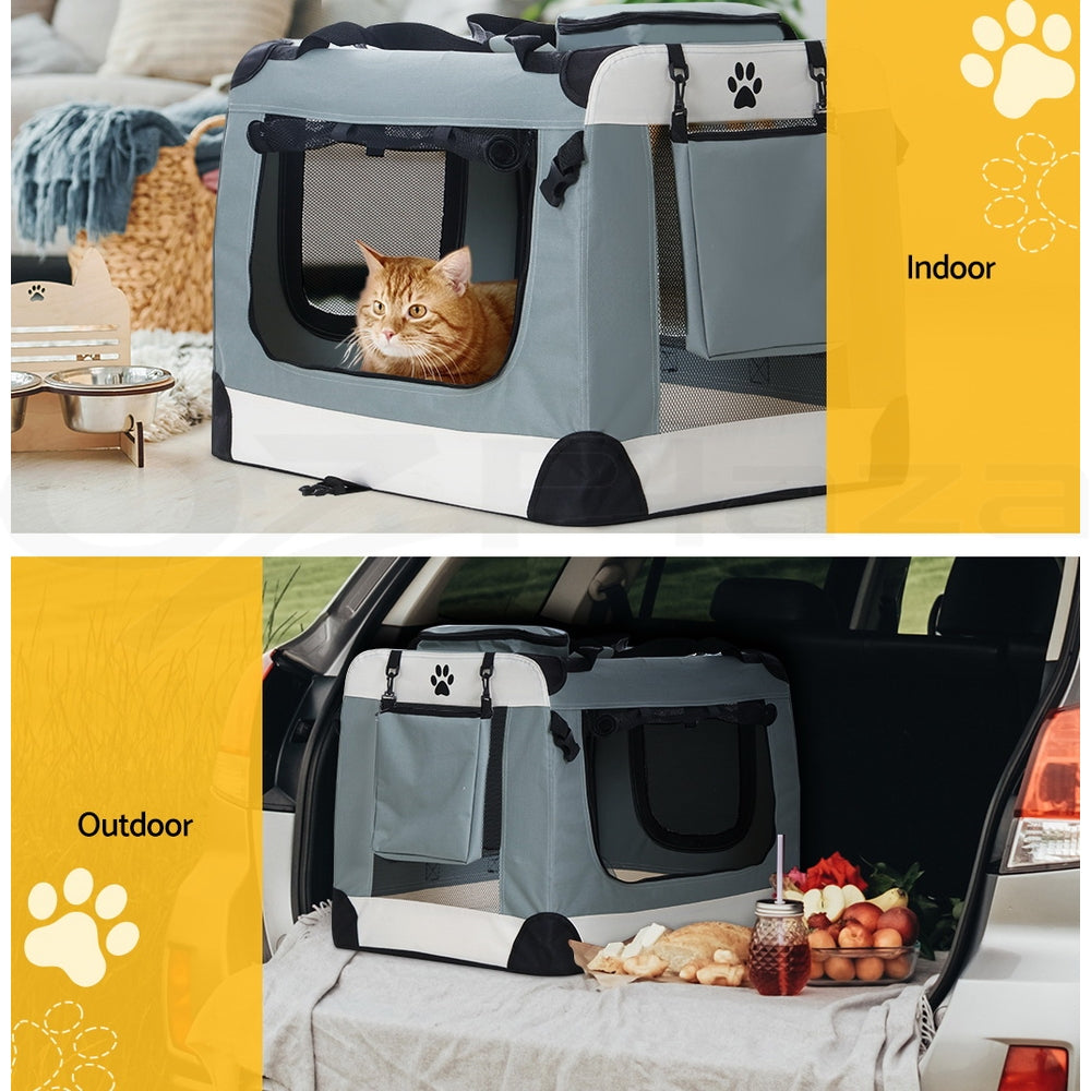 I.Pet Pet Soft Crate Carrier Dog Cat Travel Portable Bag Large Puppy Kennel Cage