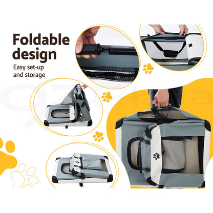 I.Pet Pet Soft Crate Carrier Dog Cat Travel Portable Bag Large Puppy Kennel Cage
