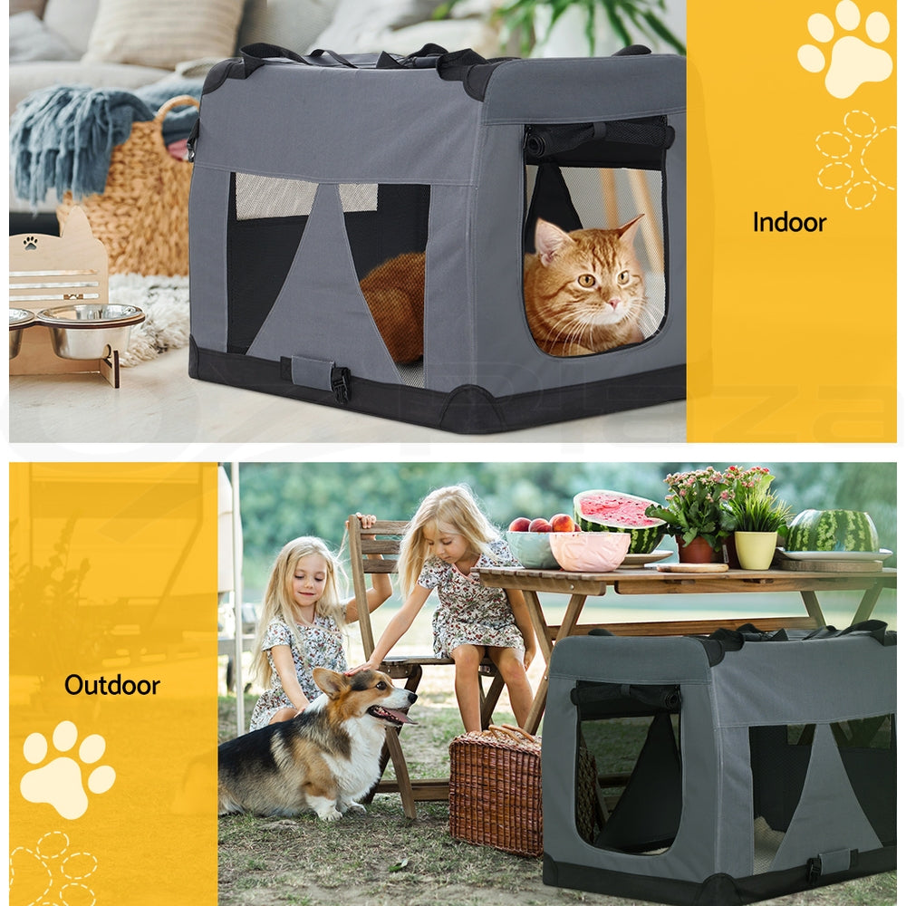 I.Pet Pet Soft Crate Carrier Dog Cat Travel Portable Bag Large Puppy Kennel Cage